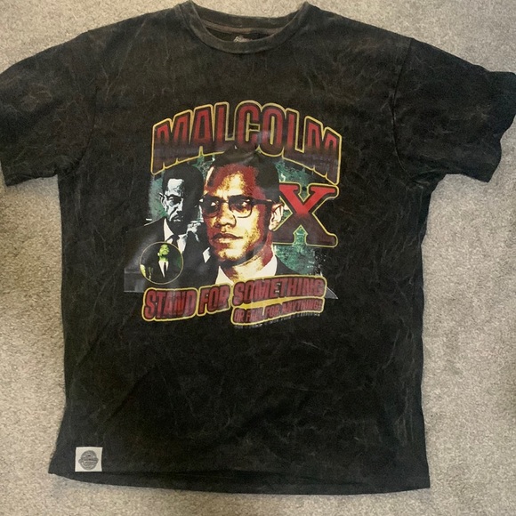 Malcolm X Stand For Something Vintage Acid Wash Tee - Picture 1 of 2
